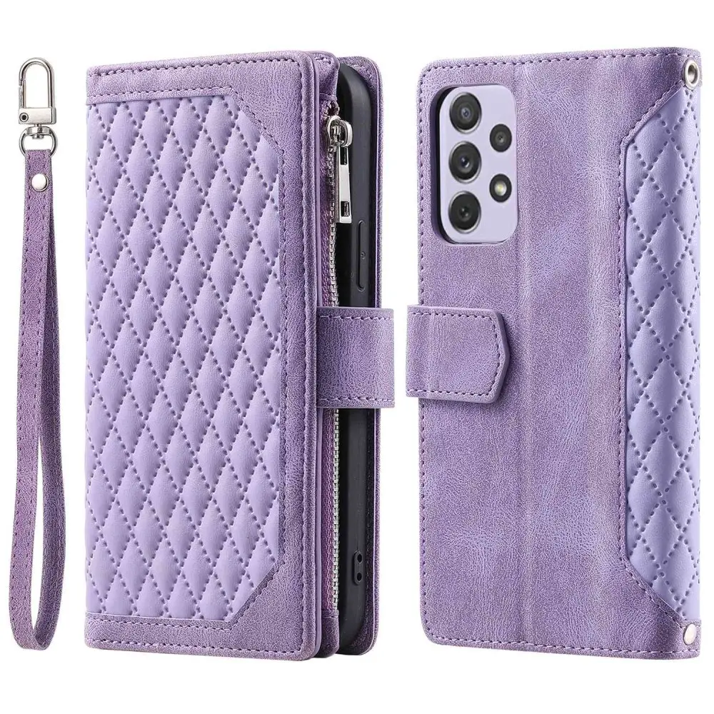 Pung Taske Samsung Galaxy A52 5G Quilted Lilla