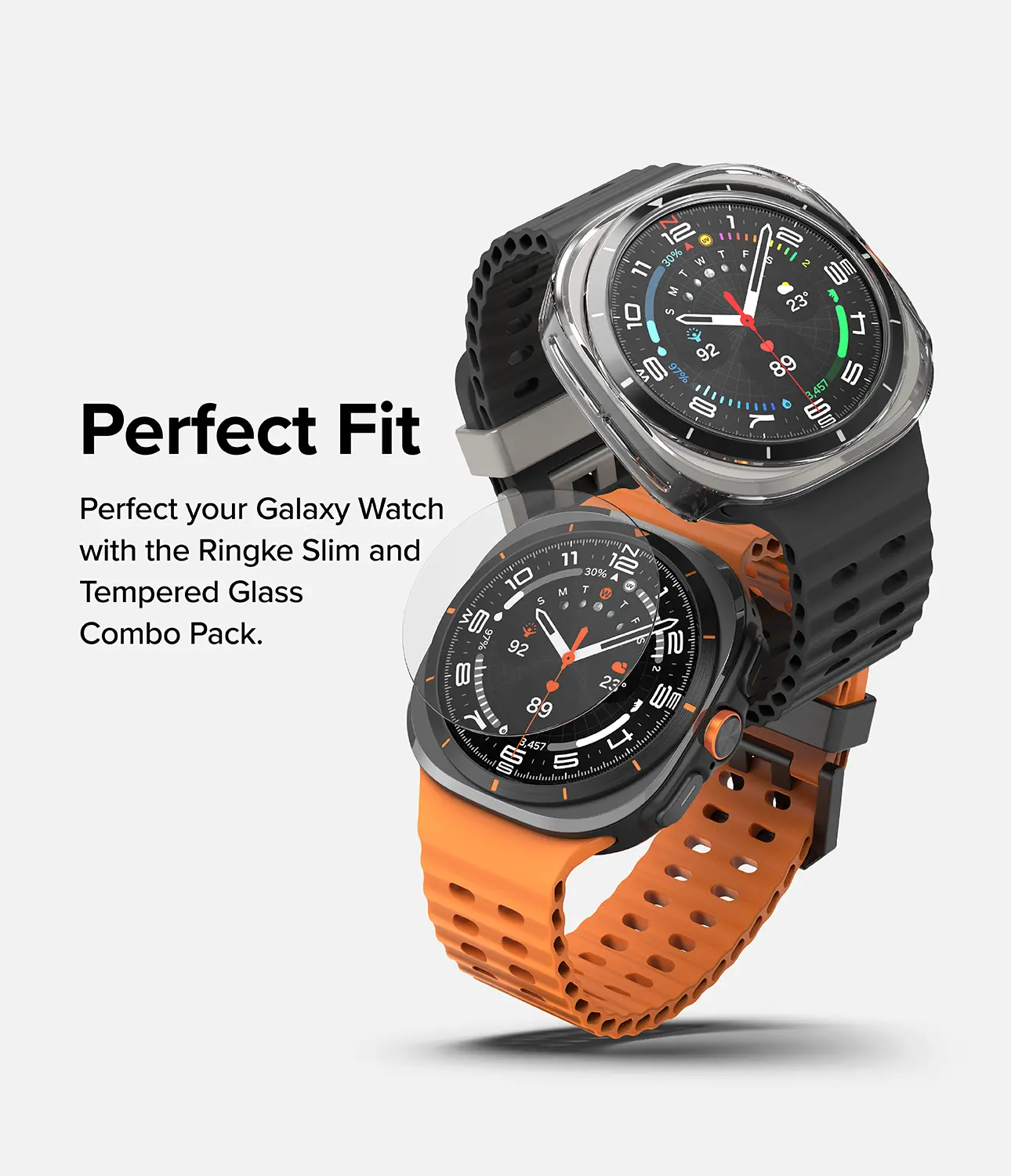 Slim Case+Glass Combo Samsung Galaxy Watch Ultra (2025) Clear