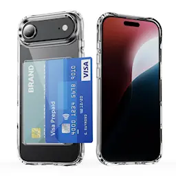 iPhone Air Hybridcover med indbygget kortholder, Gennemsigtig
