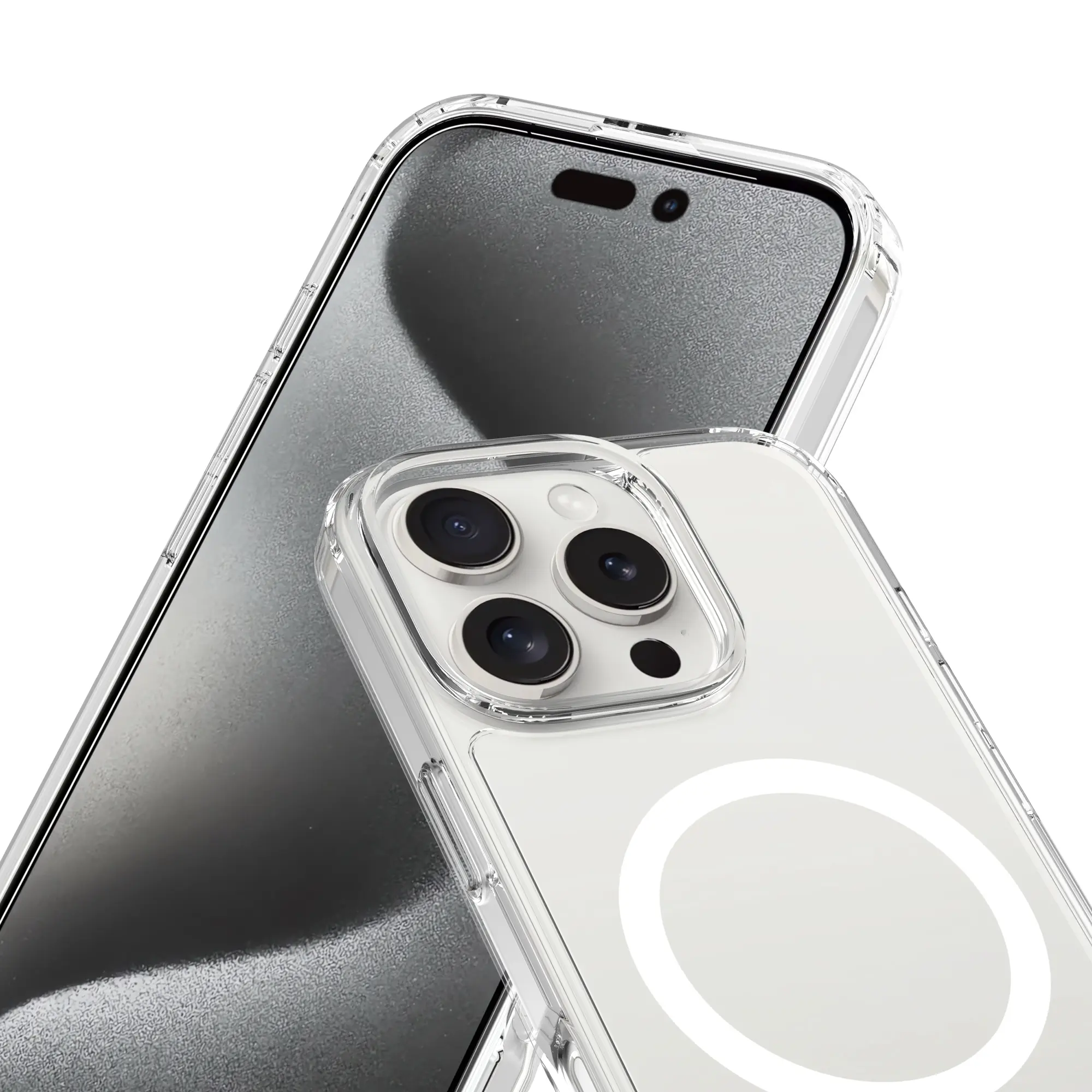 Hybridskal MagSafe iPhone 16 Pro Genomskinlig