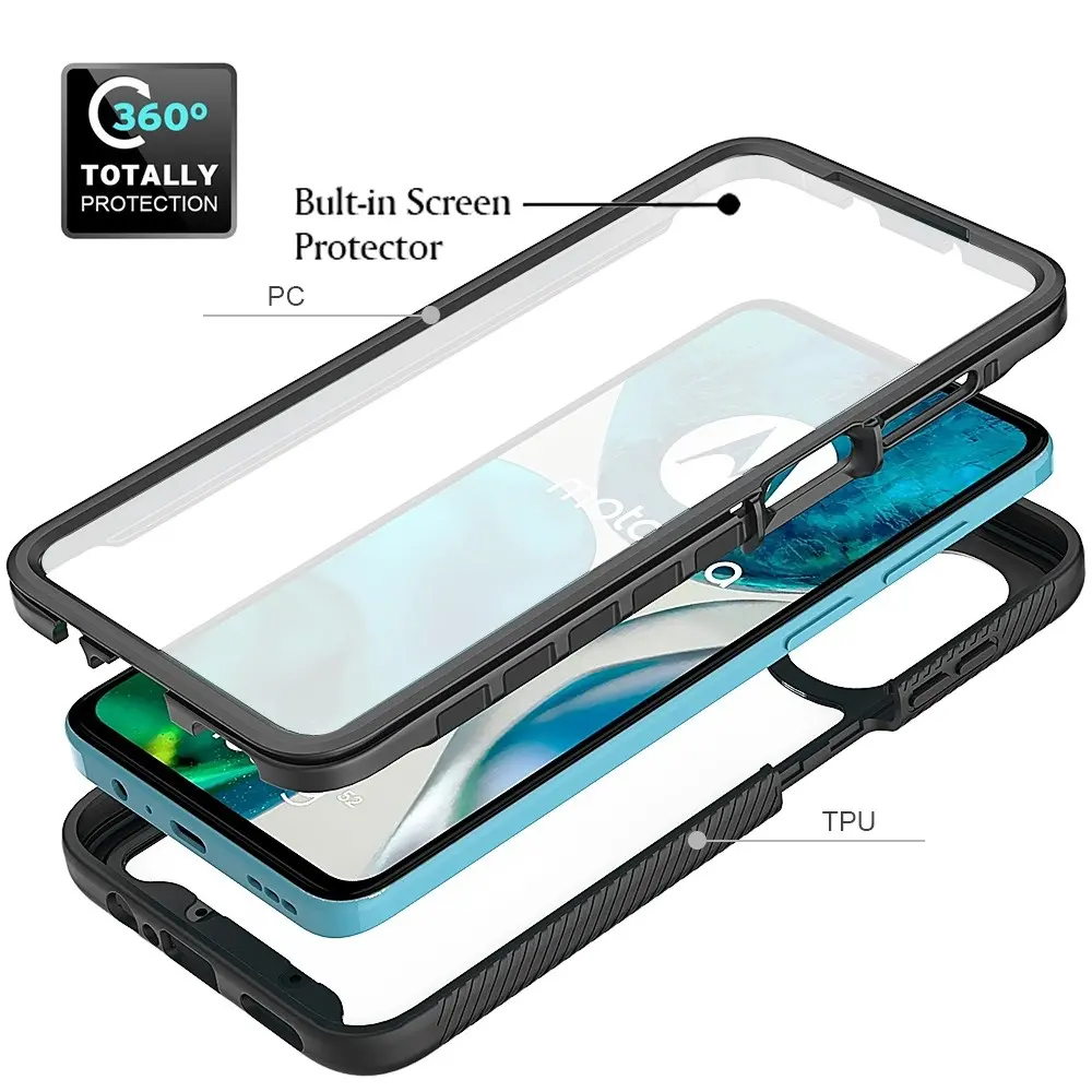 Full Protection Case Motorola Moto G52 Svart