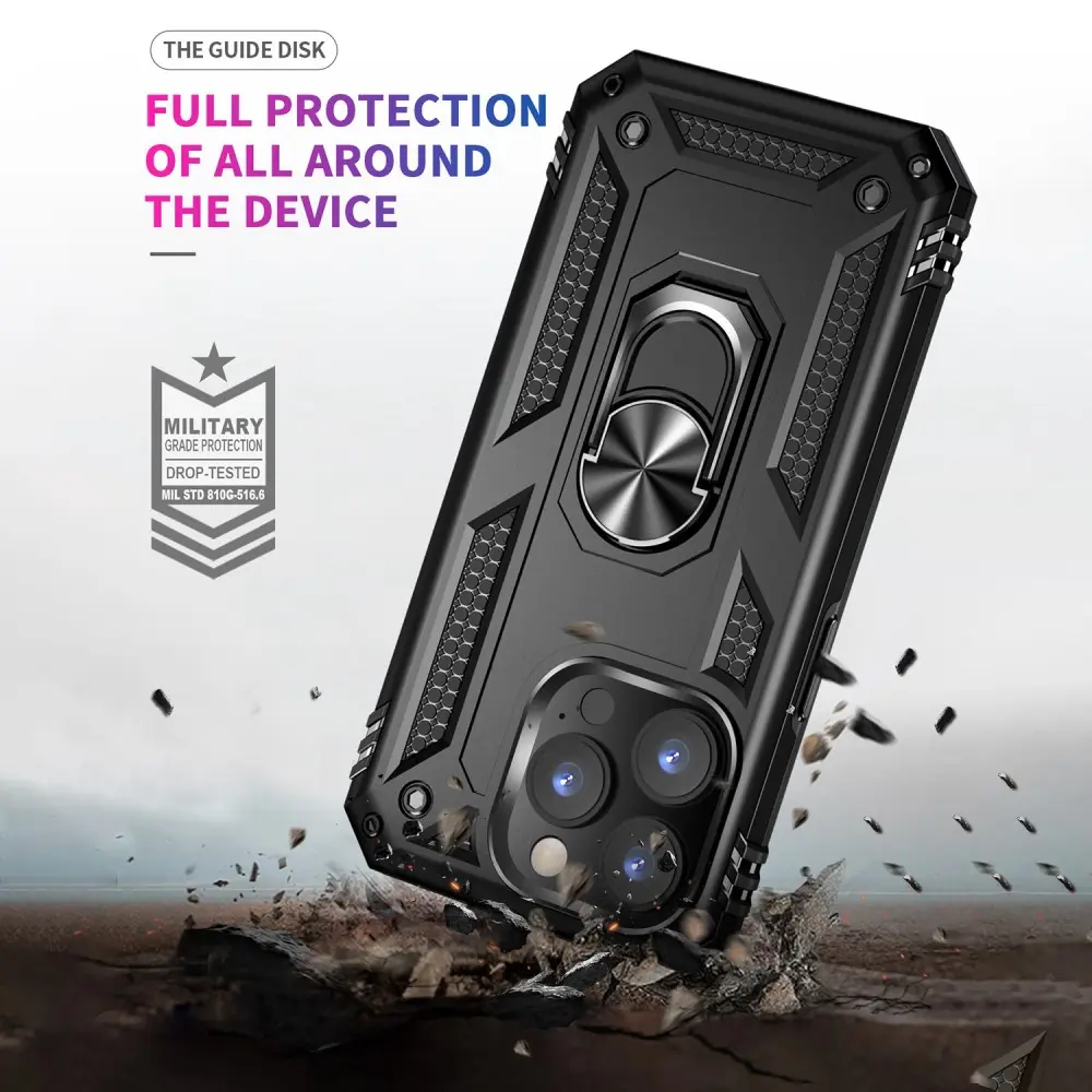 Hybridskal Tech Ring iPhone 14 Pro Max svart