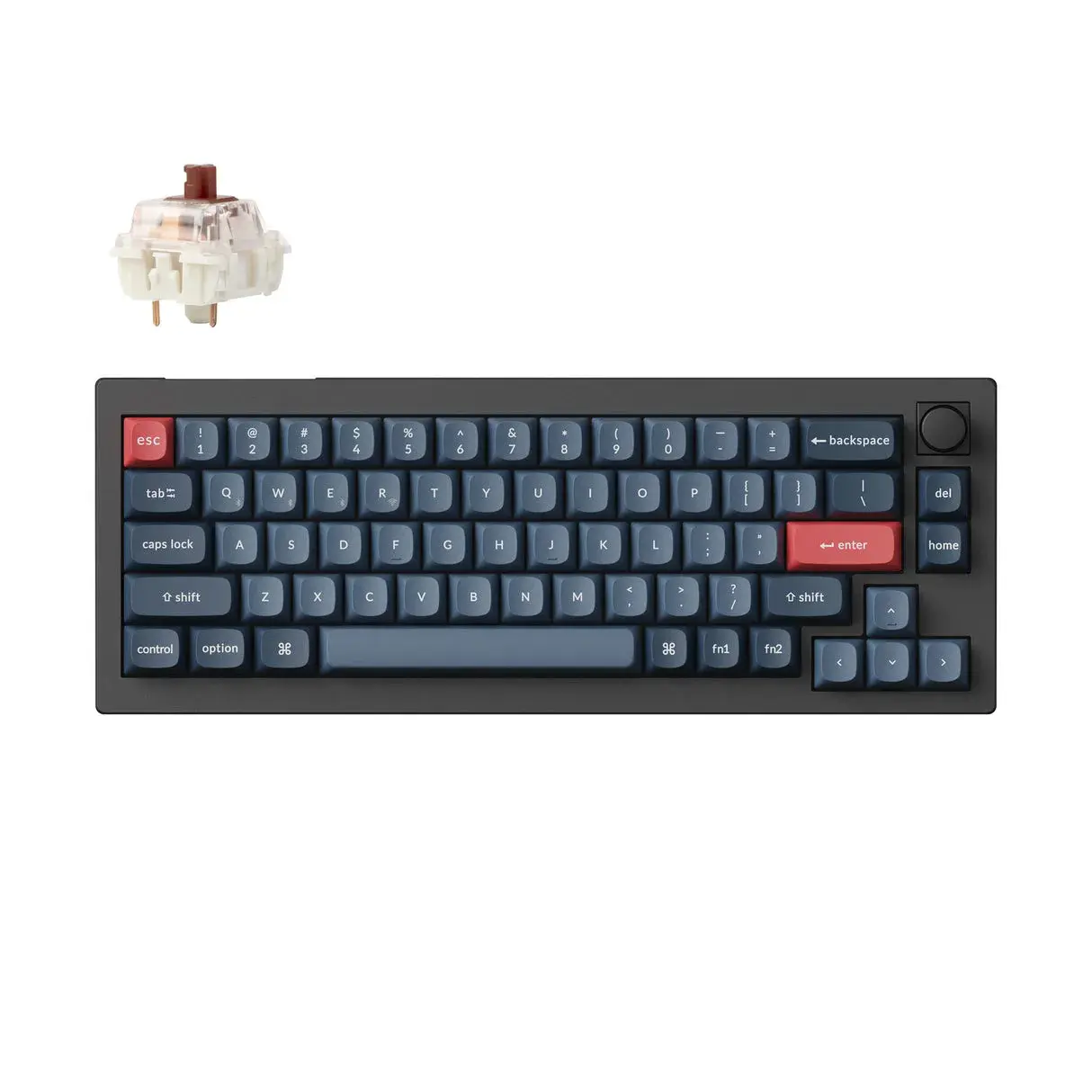 V2 Max Trådløst gamingtastatur Tri-Mode Hot Swap QMK/VIA Gateron Jupiter, Brown