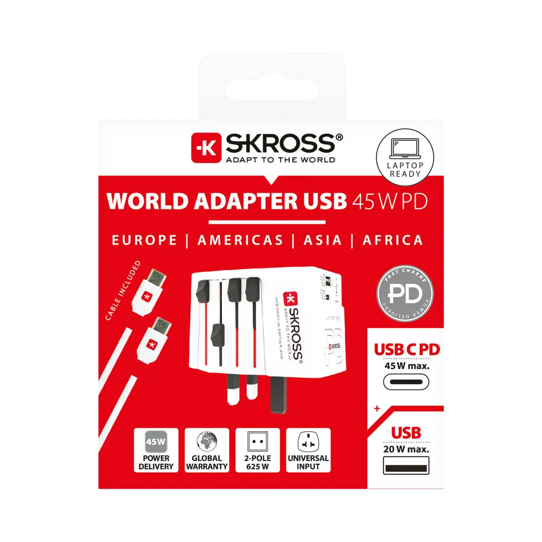 World Adapter MUV USB AC PD 45W