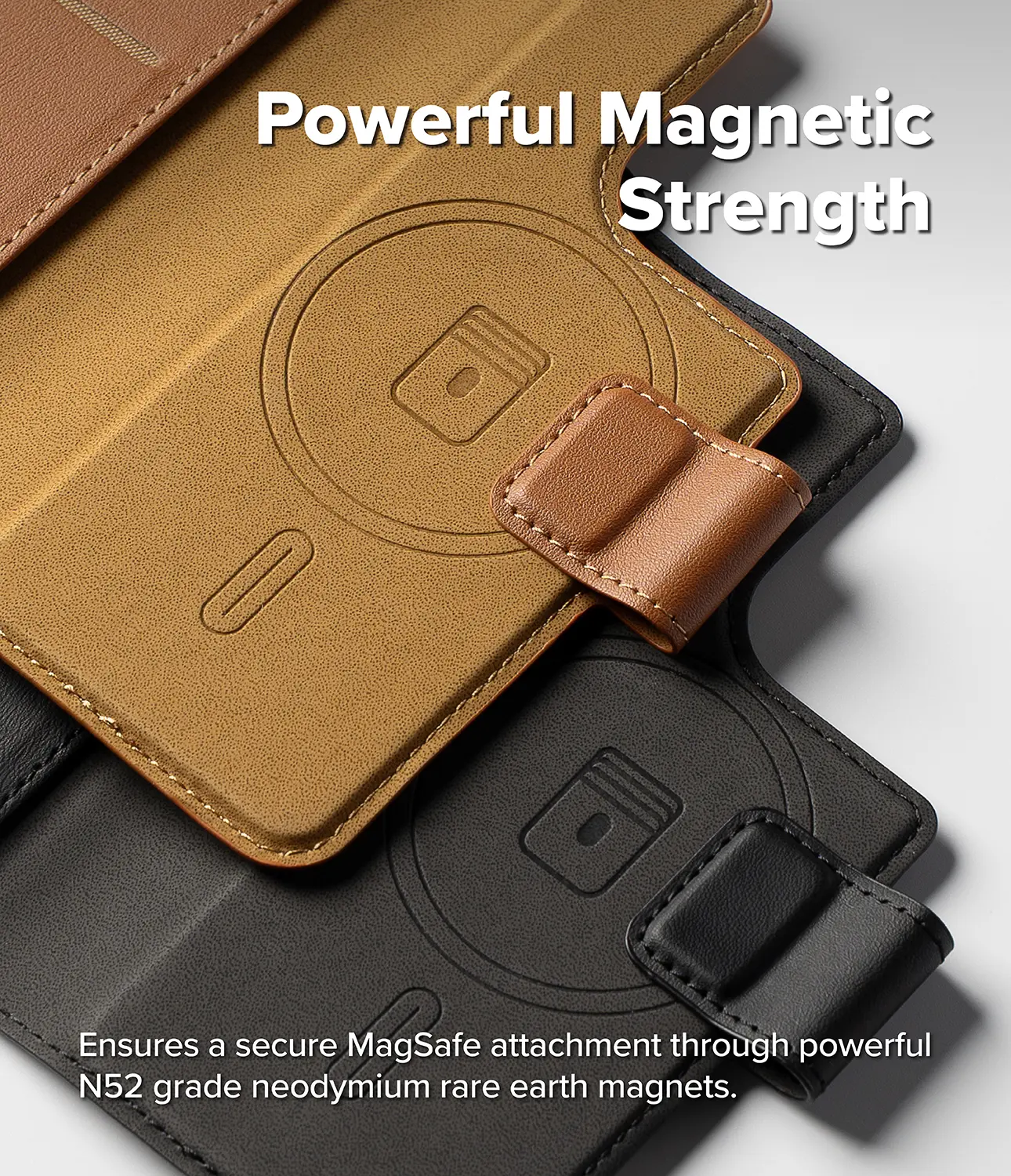 Folio Grip Wallet Magnetic iPhone 16 Pro Max Brun