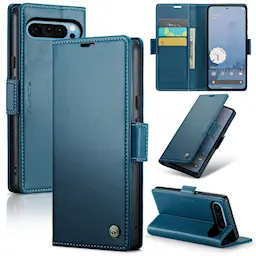 Slim Plånboksfodral RFID-skydd Google Pixel 10 Pro XL Blå