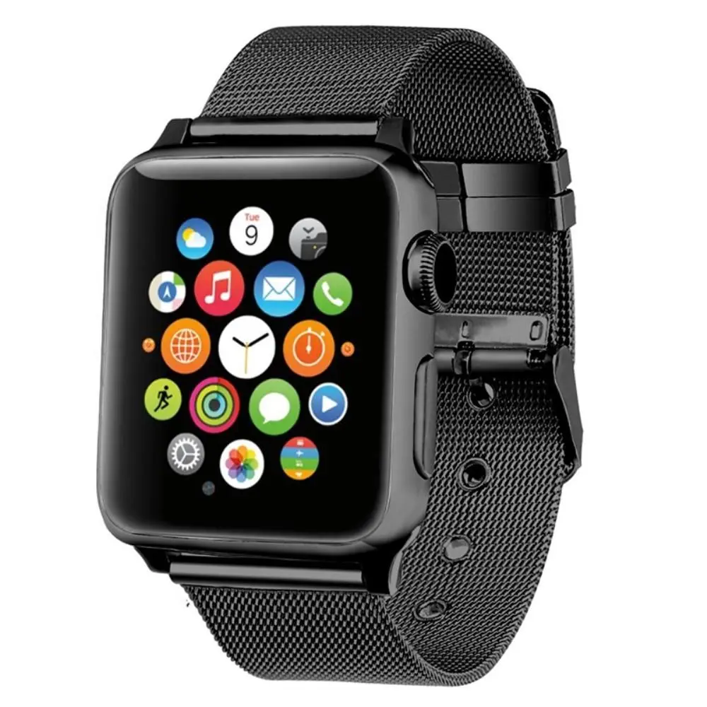 Apple Watch Series 8 45mm Mesh-ranneke, Musta