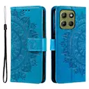Læderetui Mandala Motorola Moto G15 blå