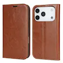 Mobiltaske Ægte Læder iPhone 17 Pro Brun