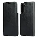 Mobiltaske Ægte Læder Samsung Galaxy S21 Sort