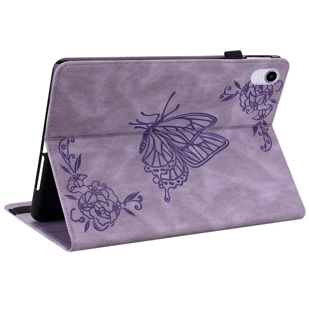 Läderfodral Fjärilar Apple iPad Mini 6th Gen (2021) Lila