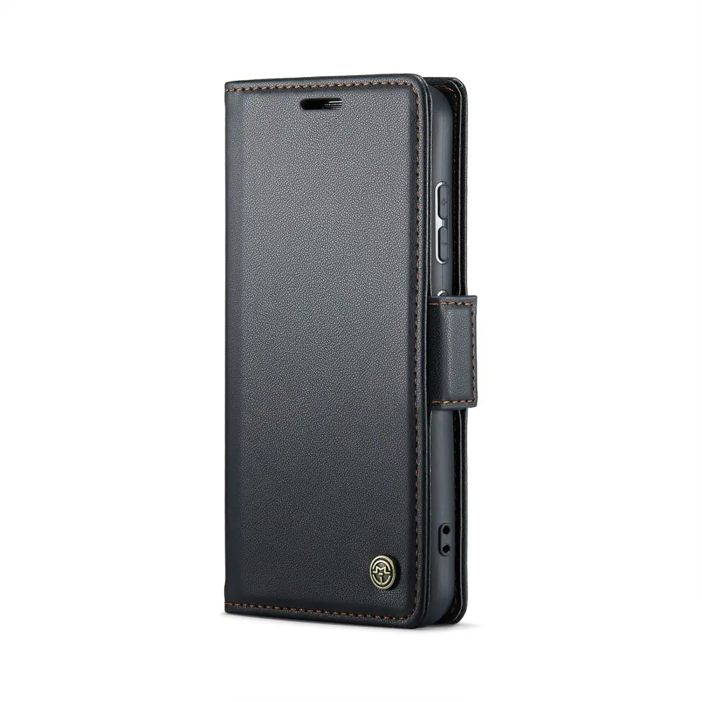 Slim Plånboksfodral RFID-skydd Samsung Galaxy S25 Svart