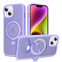 Hybridcover Magnetic Ring iPhone 15 Lys lilla