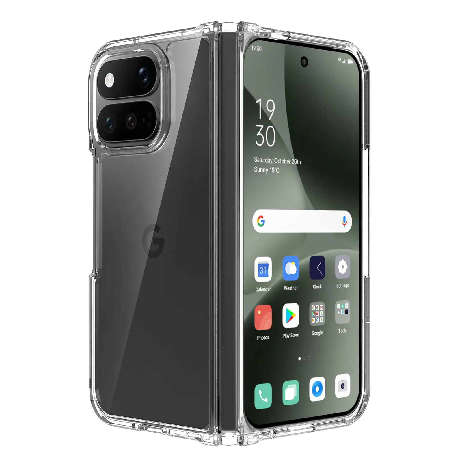 Hybridskal Google Pixel 11 Pro Fold Genomskinlig