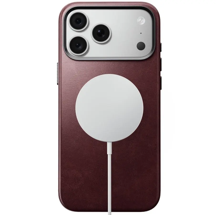 iPhone 18 Pro Max Traditional Horween Leather Case MagSafe Burgundy