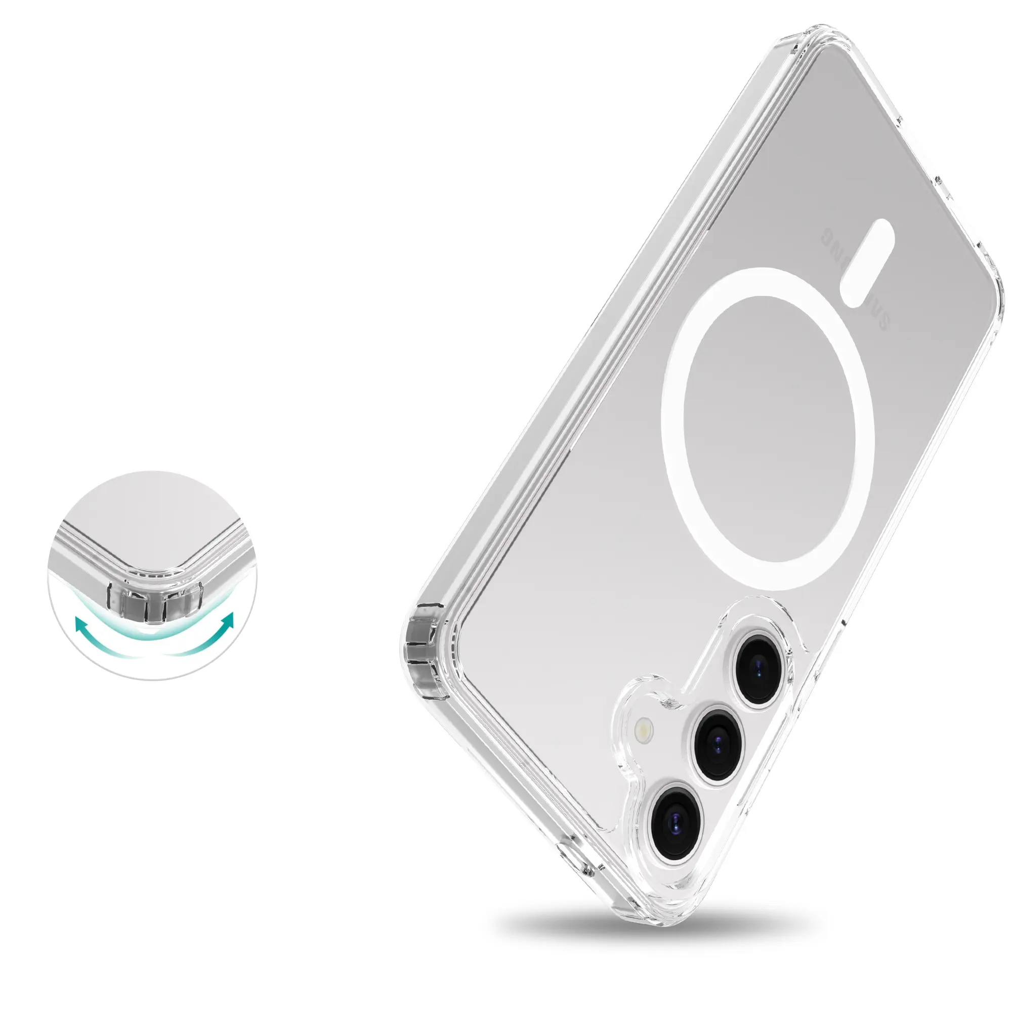 Hybridskal MagSafe Samsung Galaxy S25 Genomskinlig