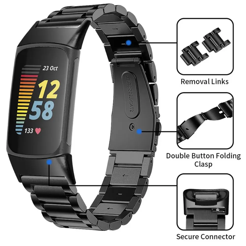 Metallarmband Fitbit Charge 6 Svart