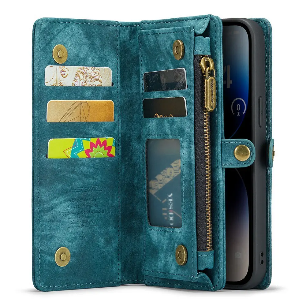 Multi-slot Plånboksfodral iPhone 12/iPhone 12 Pro Blå