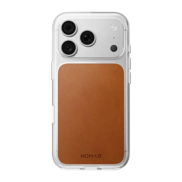 iPhone 18 Pro MagSafe hybridcover - Clear Leather, Saddle