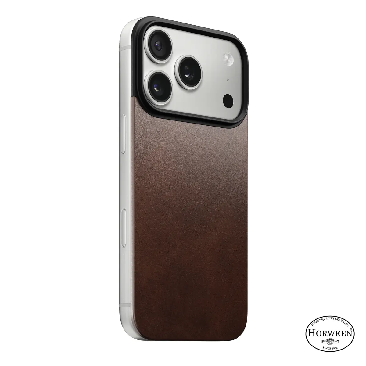 iPhone 18 Pro Magnetic Leather Back Rustic Brown
