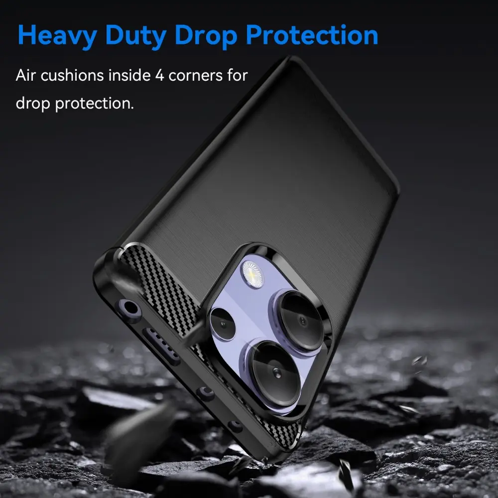 Xiaomi Redmi Note 13 4G Skal TPU Brushed Svart