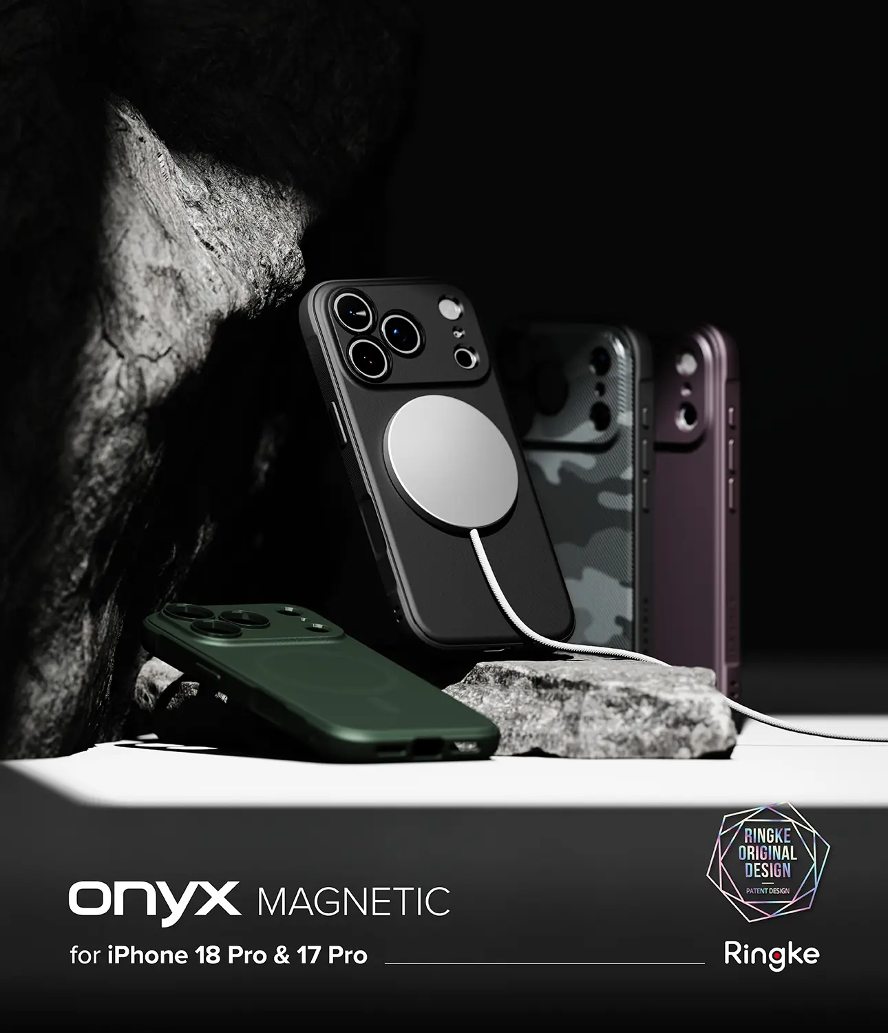 Onyx Magnetic Case iPhone 18 Pro Dark Cherry
