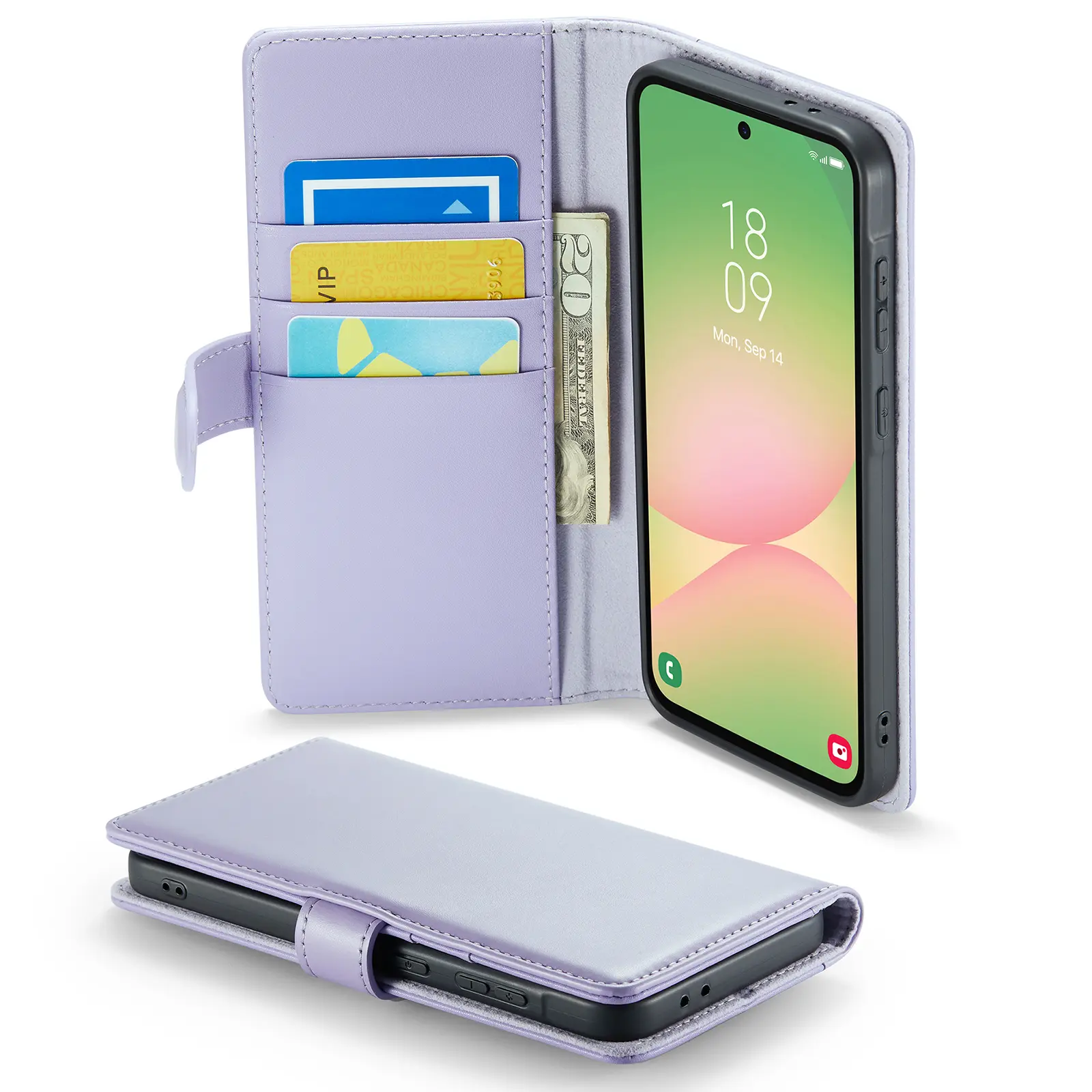 Ægte Læderetui Samsung Galaxy A56 Lilla