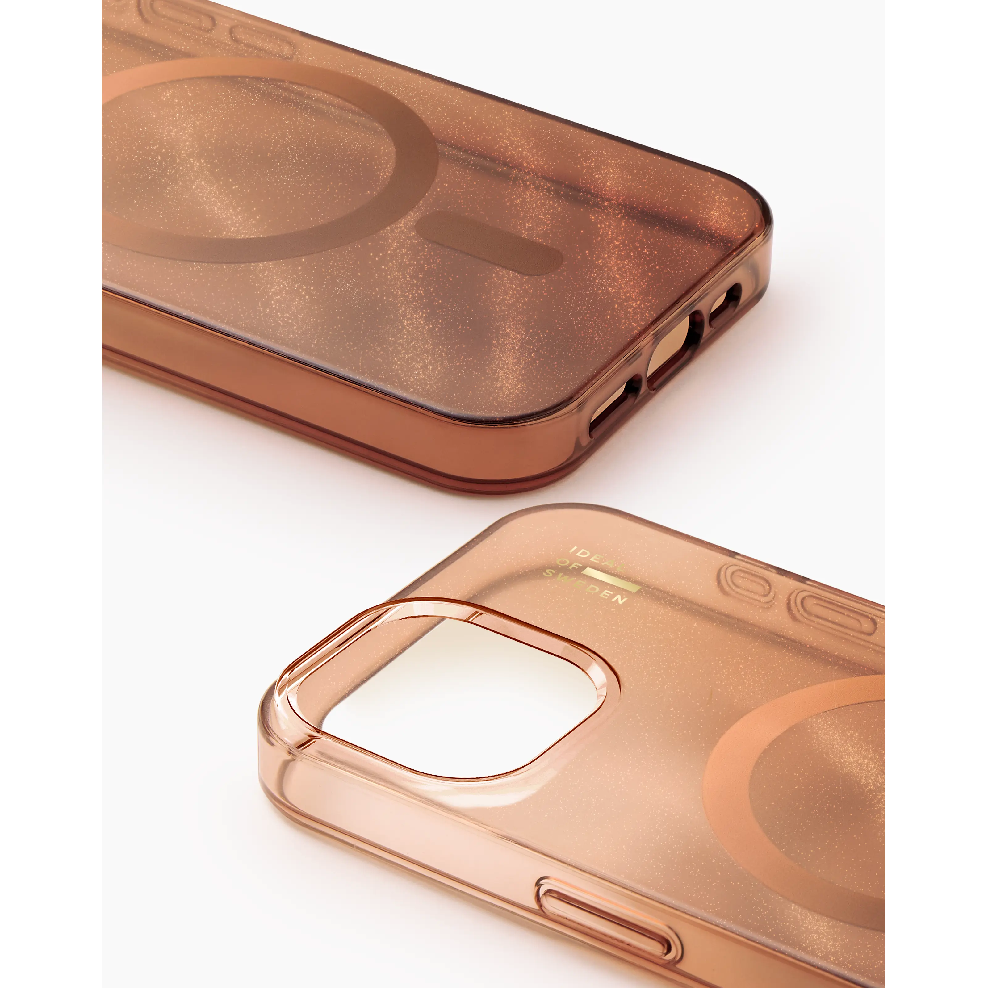 Glitter Glow MagSafe Case iPhone 17e Mocha Mousse