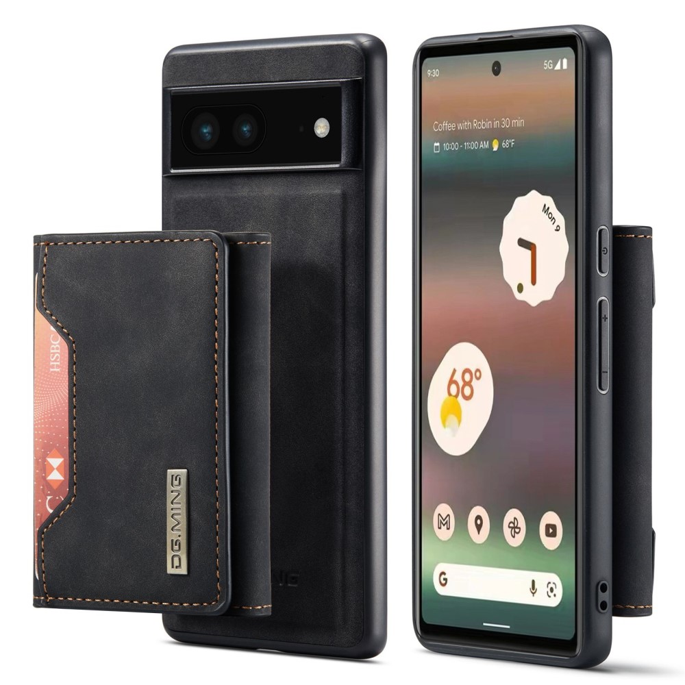 DG.MING Magnetic Card Slot Case Google Pixel 6a Musta