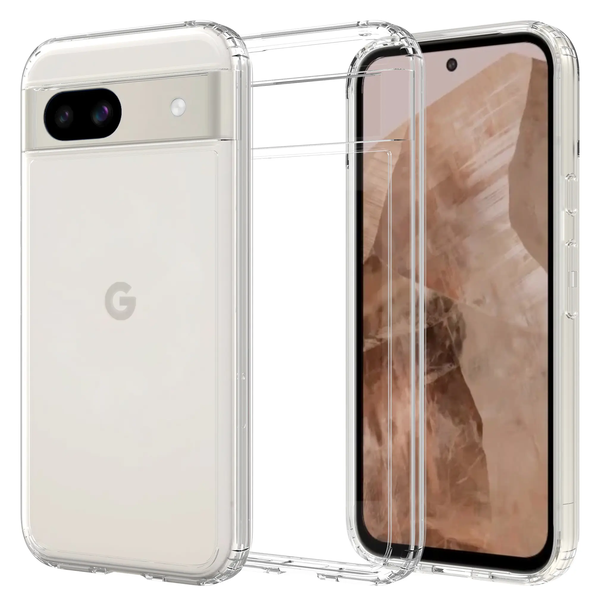 Hybridcover Google Pixel 8a Gennemsigtig