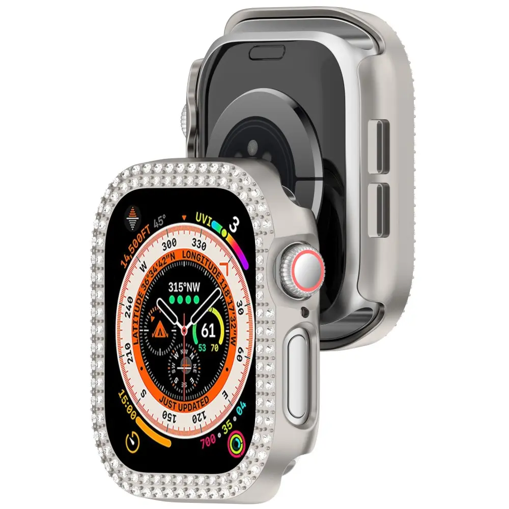 Rhinestone Skal Apple Watch Series 11 42mm champagneguld