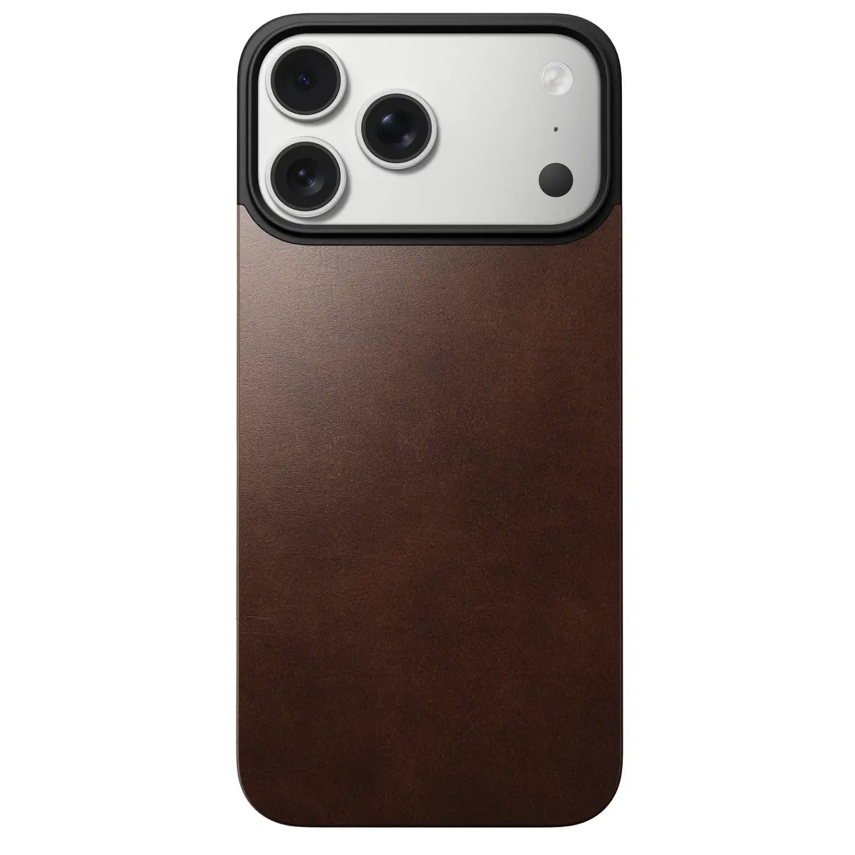 iPhone 17 Pro Max Magnetic Leather Back Rustic Brown