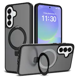 Samsung Galaxy A37 Magnetic hybriddeksel med stativfunksjon, Svart