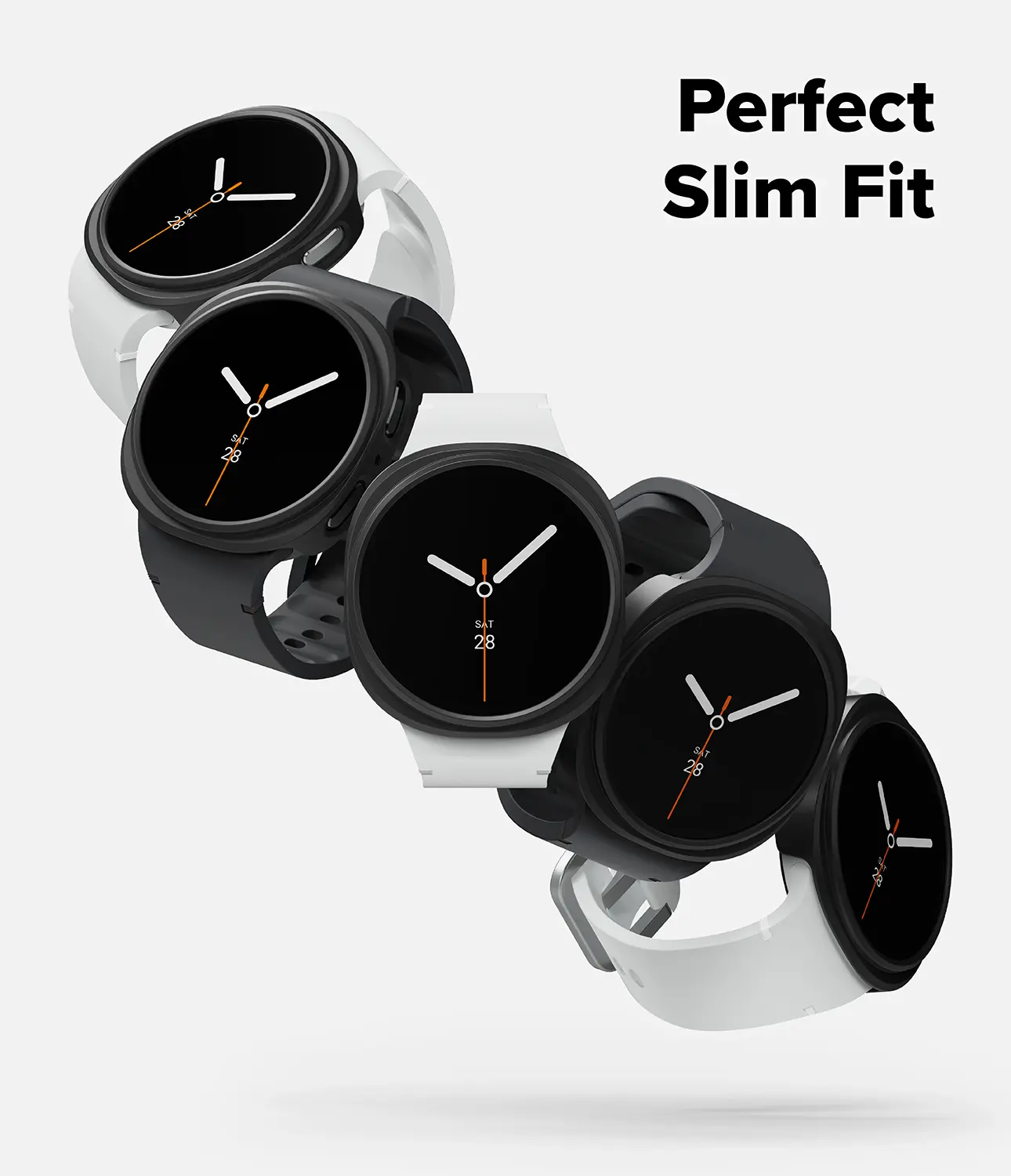 Slim Case (2-pack) Samsung Galaxy Watch 8 44mm Matte Black & Clear