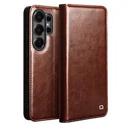Leather Wallet Case Samsung Galaxy S26 Ultra Ruskea