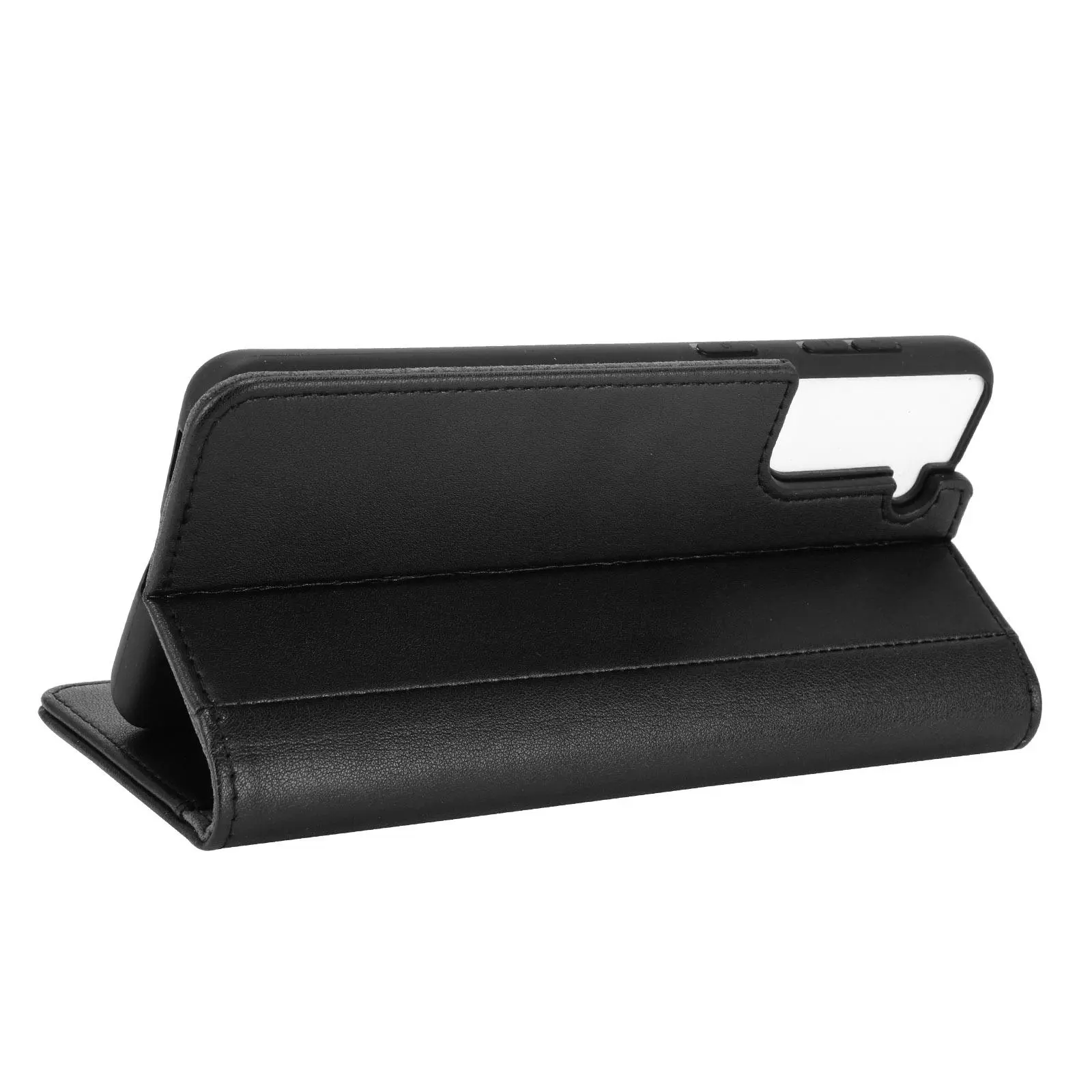 Äkta Läderfodral Samsung Galaxy S21 Svart