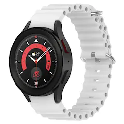 Samsung Galaxy Watch 5 Pro 45mm Sporty Full-fit silikonreim, Hvit