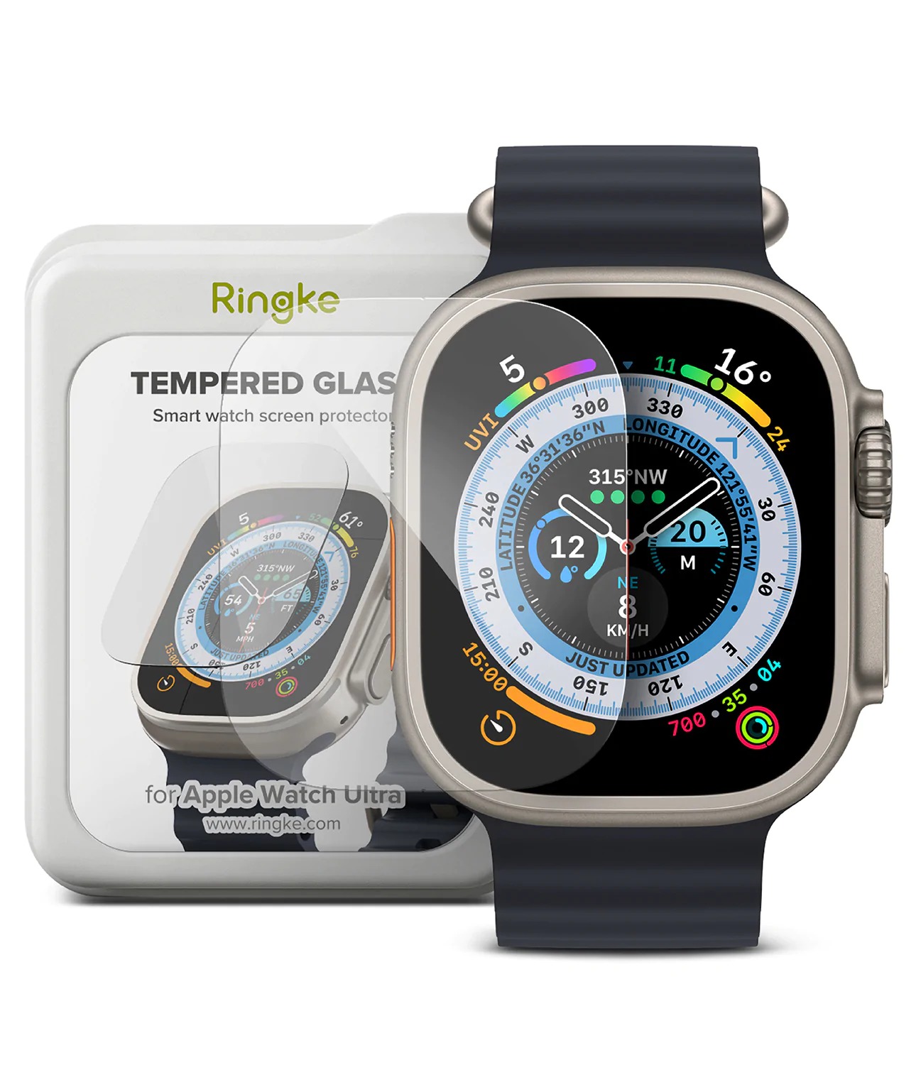 Ringke Screen Tempered Glass Apple Watch Ultra 49mm 2nd Gen (4-pack)