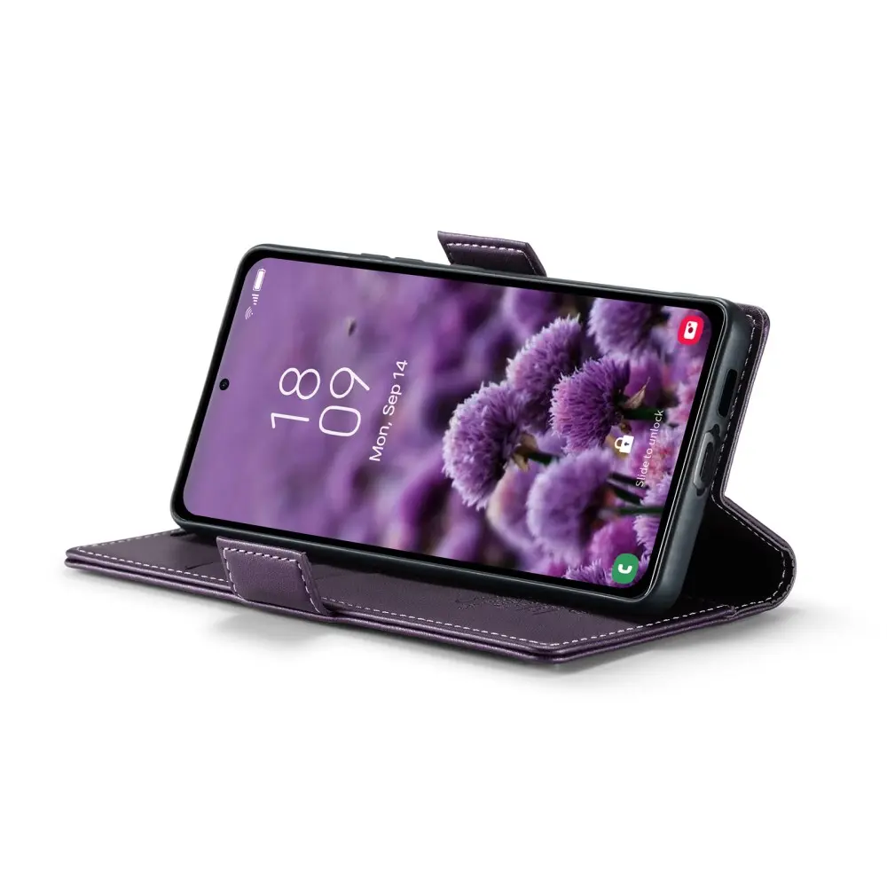 Slim Plånboksfodral RFID-skydd Samsung Galaxy A55 Lila