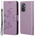 Læderetui Sommerfugle Samsung Galaxy A33 Lilla