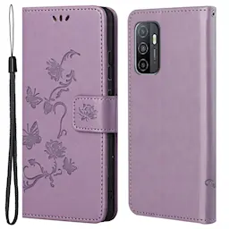 Nahkakotelo Perhonen Samsung Galaxy A33 Liila