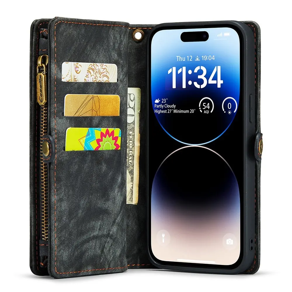 Multi-slot Plånboksfodral iPhone 13 Pro Grå