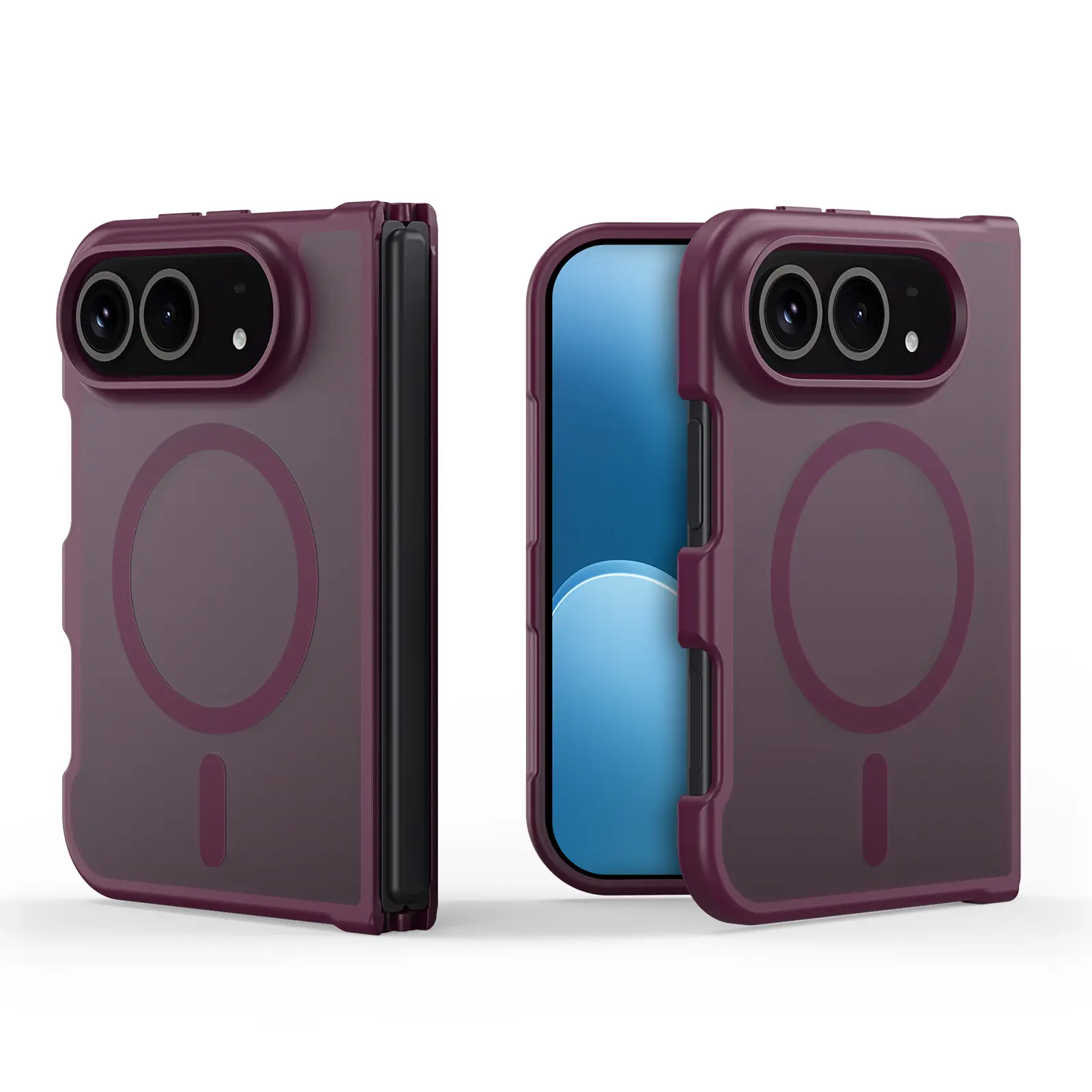 Yind Magnetiskt Skal iPhone Ultra Dark Cherry