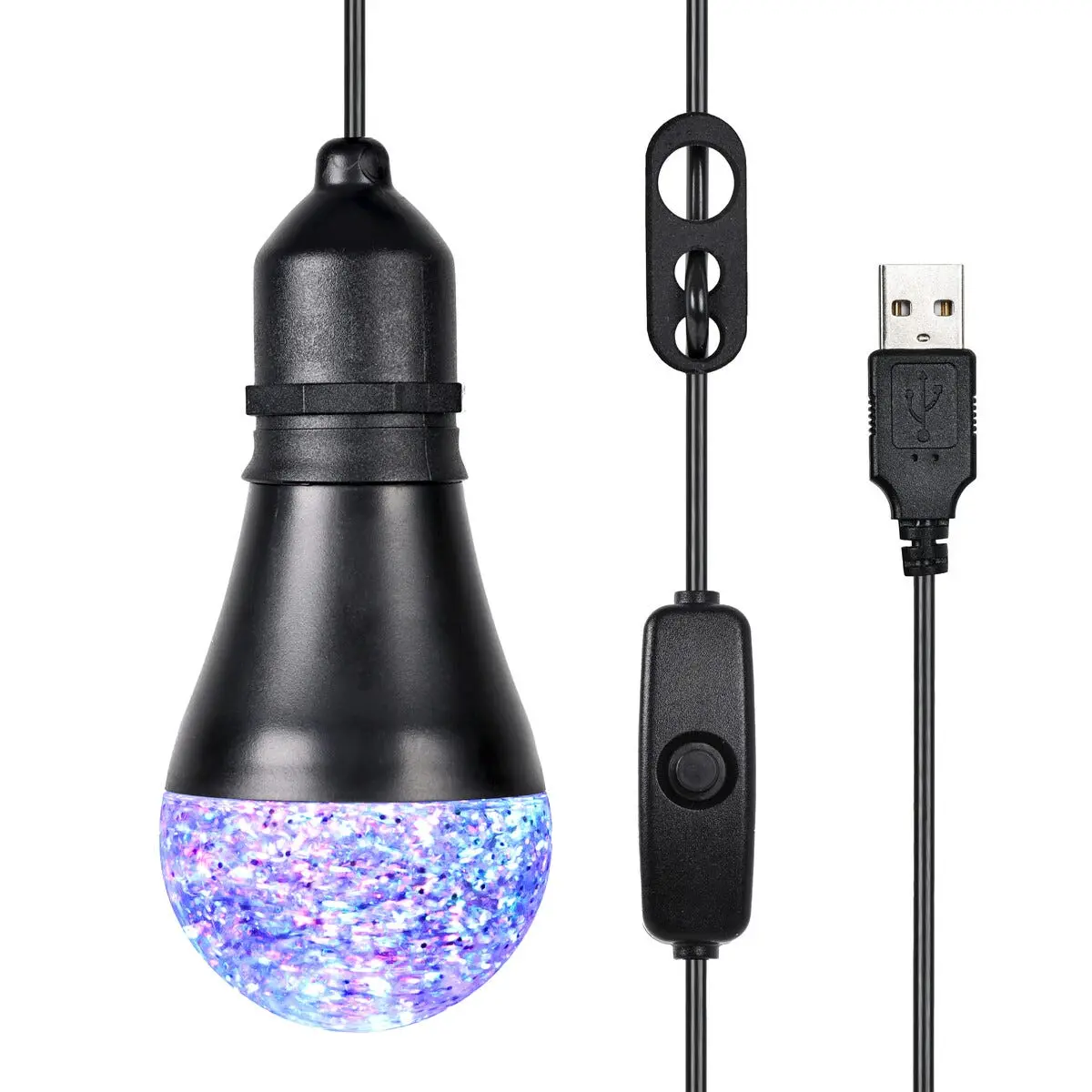 Roterende RGB-diskoloftlampe