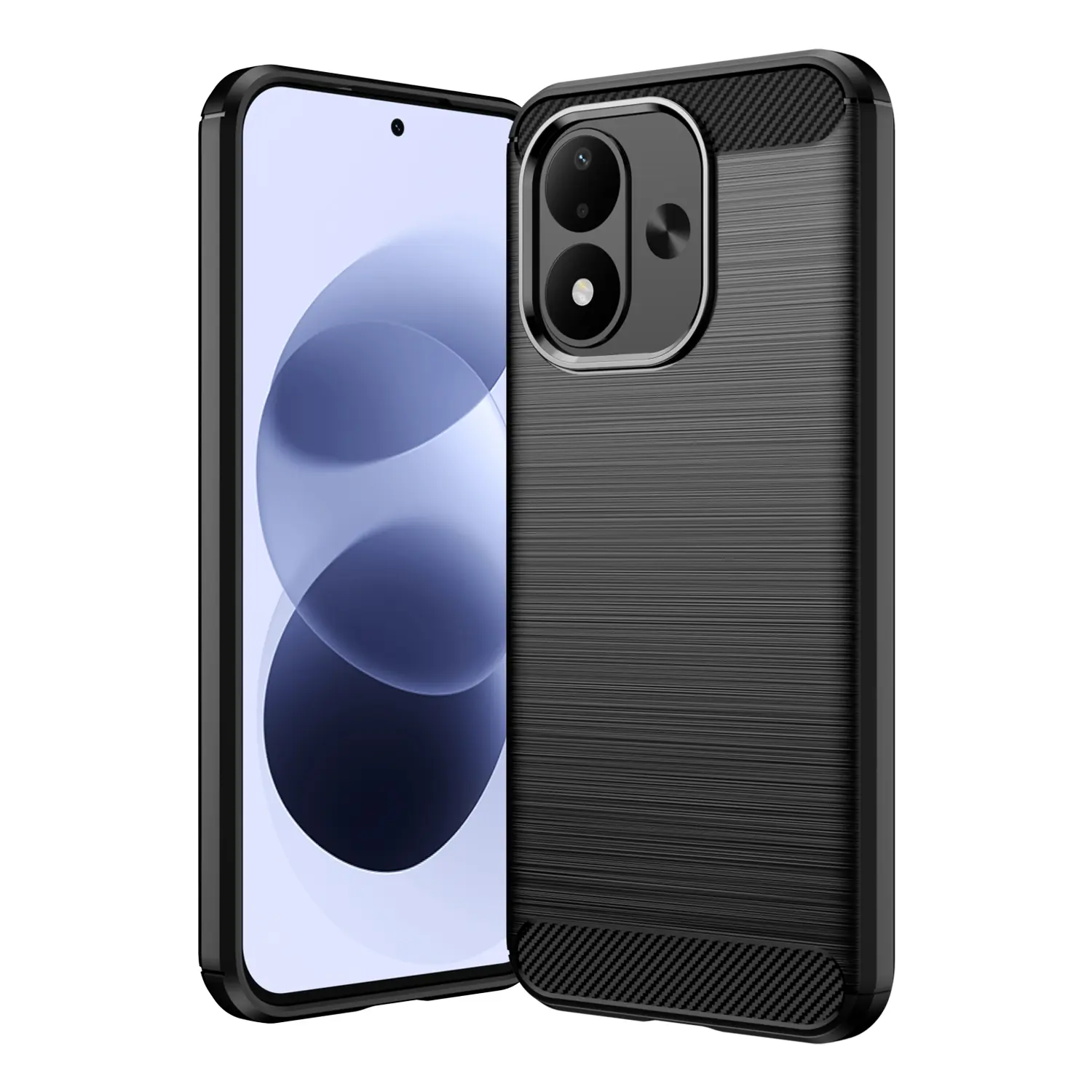 Xiaomi Redmi Note 17 5G TPU-cover Brushed, Sort