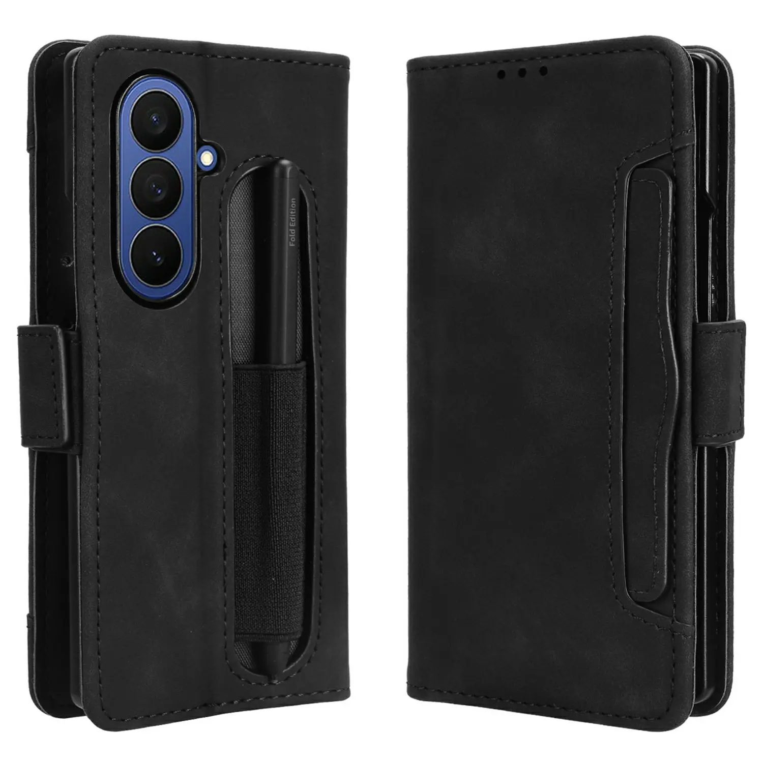 Multi Tegnebogsetui med Pencil-holder Samsung Galaxy Z Fold 7 sort