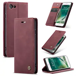 iPhone SE 2022 Slimmat plånboksfodral, Röd