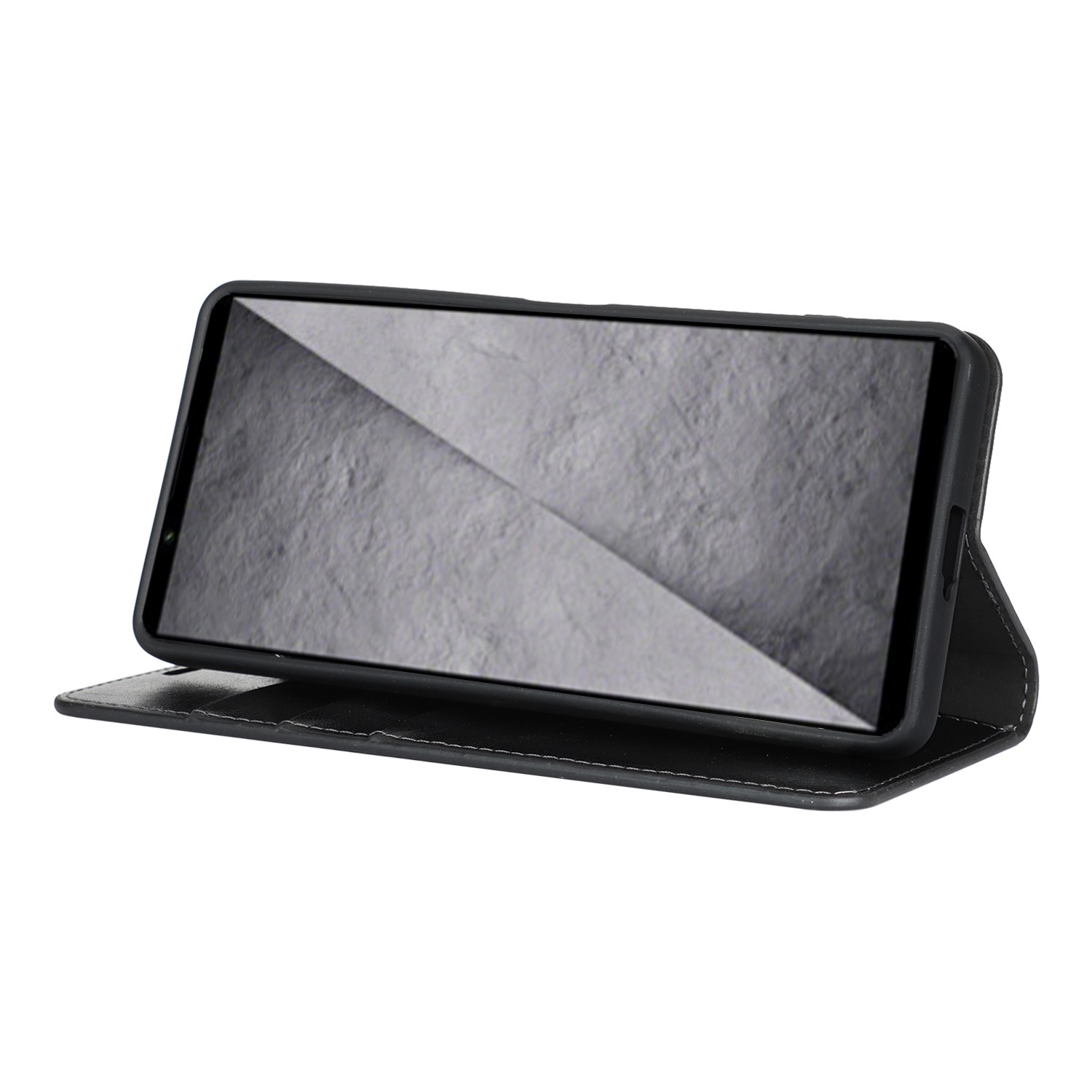 Mobilfodral Äkta Läder Sony Xperia 1 VIII Svart