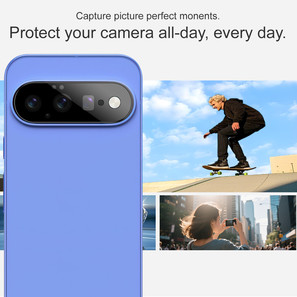 Härdat Glas 0.2mm Linsskydd Google Pixel 11 Svart