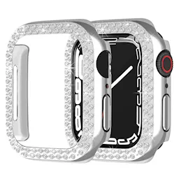 Rhinestone Skal Apple Watch 41mm Series 7 silver